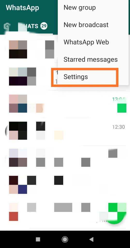 cara sembunyikan chat