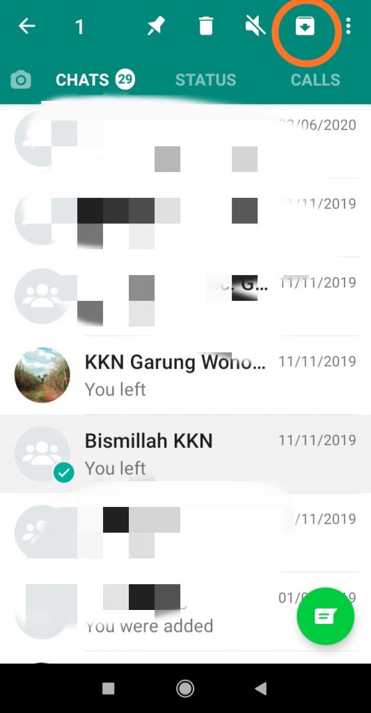 cara sembunyikan chat Whatsapp