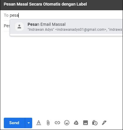 kirim email masal