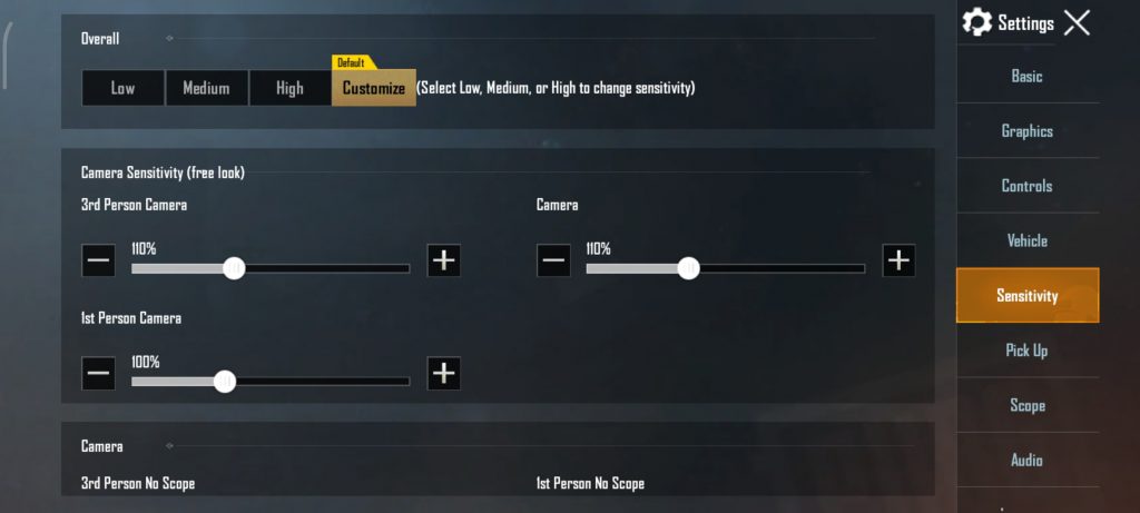Setting Sensitivitas PUBG Mobile 