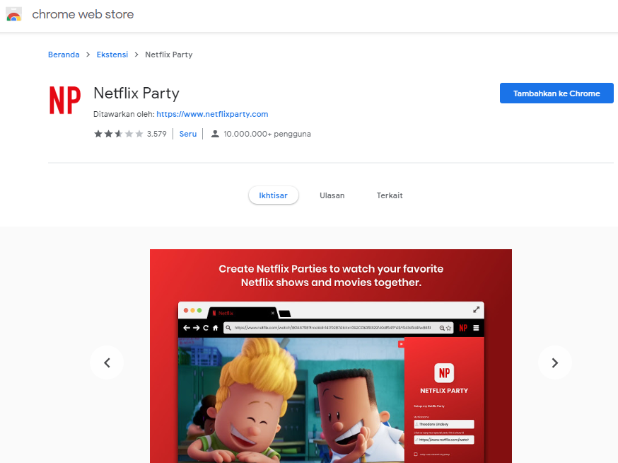 Netfix Party Chrome