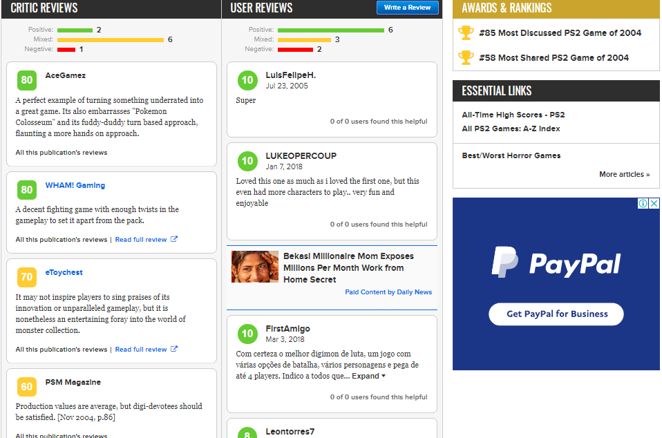 Review Digimon Rumble Arena 2 PS2