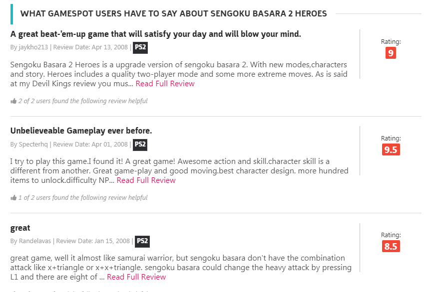 Review Sengoku Basara Heroes 2