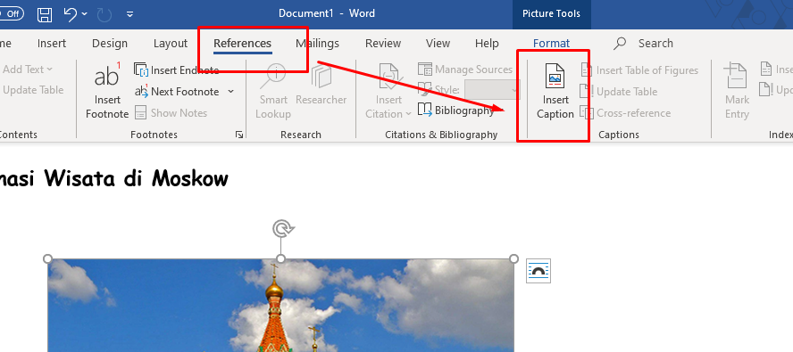 Cara Menyisipkan Caption Gambar Di Miscrosoft Word