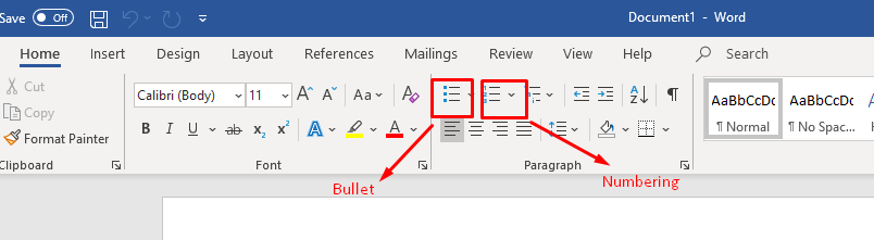 Cara Menggunakan Bullet dan Numbering