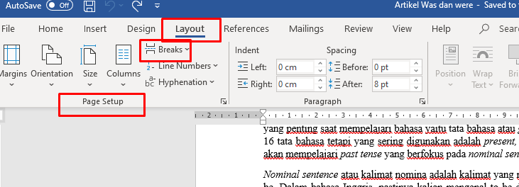 Cara Membuat Halaman Breaks di Microsoft Word