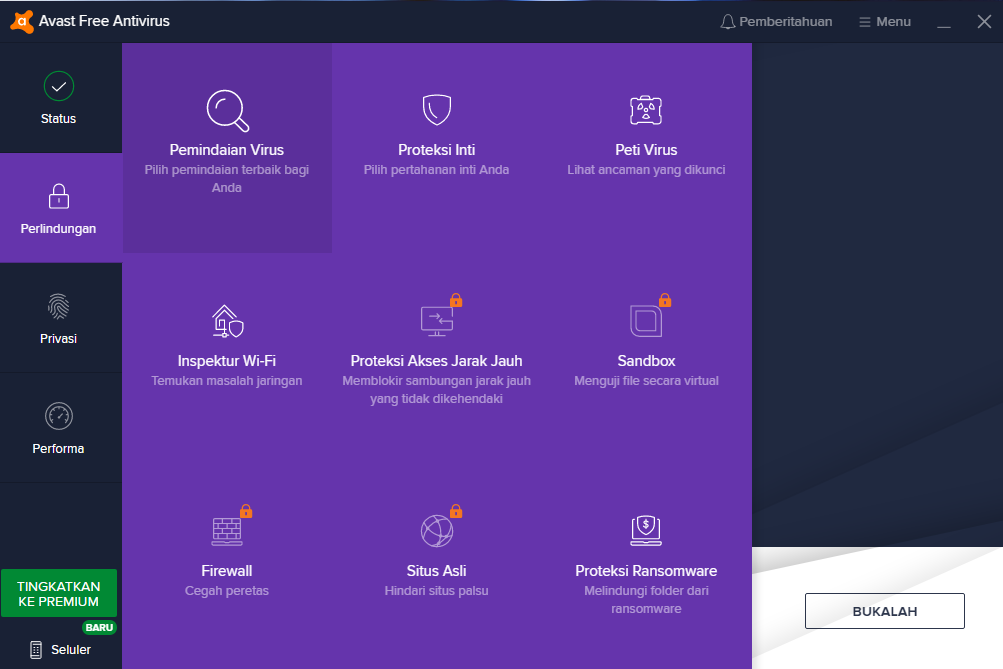 cara scan virus dengan avast