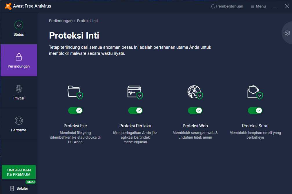 cara scan virus dengan avast