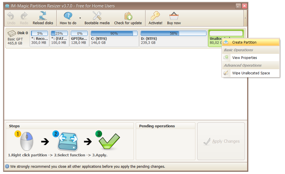 cara menggunakan partition magic