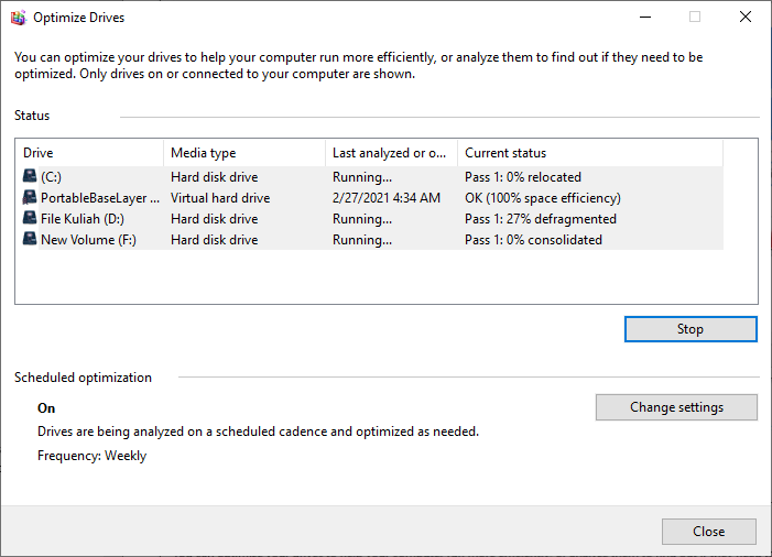 Cara Defragment Hardisk Windows 10
