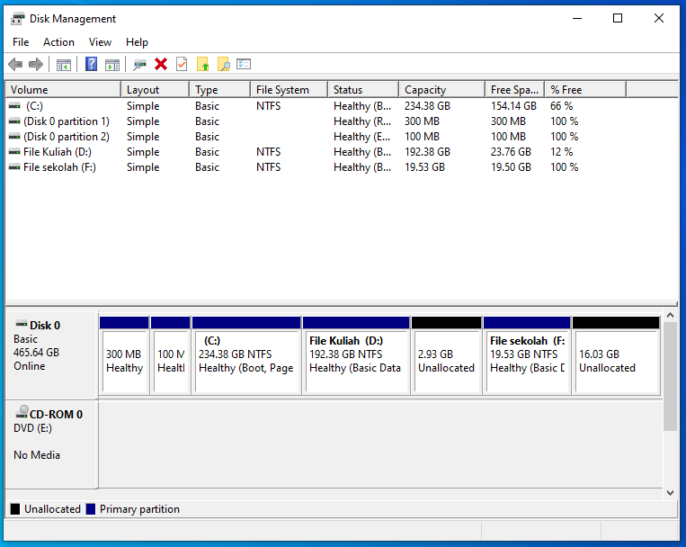 Cara partisi hardisk windows 10