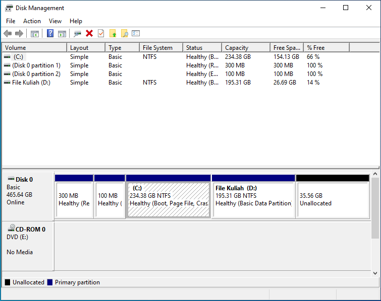 Cara partisi hardisk windows