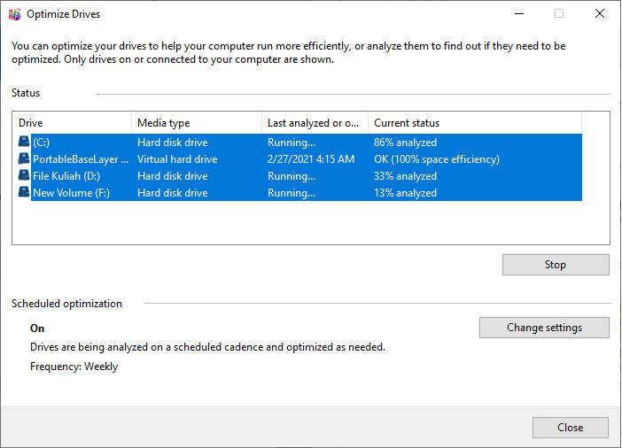 Cara Defragment Hardisk Windows 10