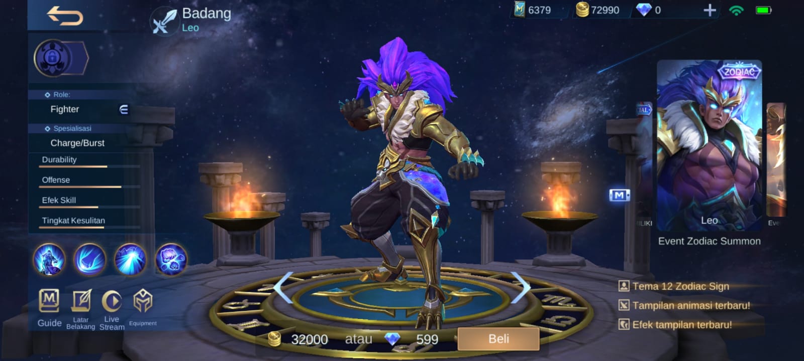 Urutan Skin Zodiac 2020 Mobile Legends : Badang