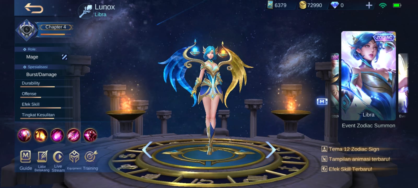 Urutan Skin Zodiac 2020 Mobile Legends: Lunox