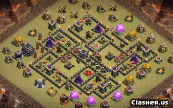 15 Rekomendasi Base TH 9 COC, Anti Tembus Tembus Club!