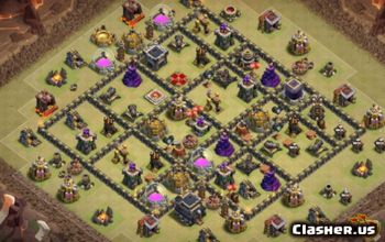 15 Rekomendasi Base TH 9 COC, Anti Tembus Tembus Club!