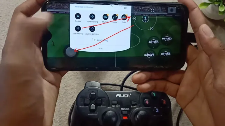 cara menggunakan joystick pes 2021 mobile