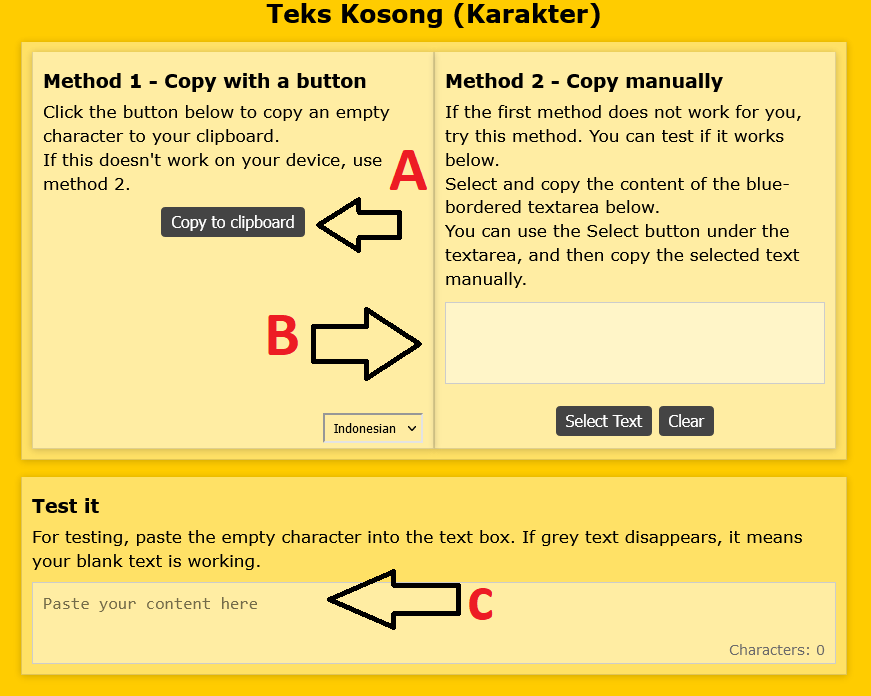 Teks Kosong Nickname PUBG