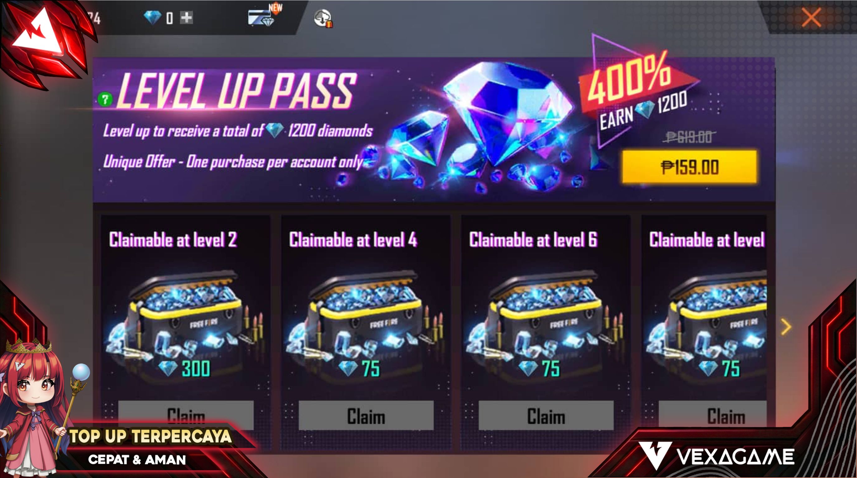 Level Up Pass FF, Worth It Gak Sih Buat Dibeli? - VexaGame